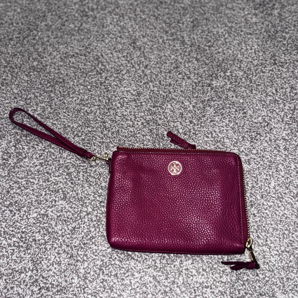 Tory Burch Deep Red Wristlet